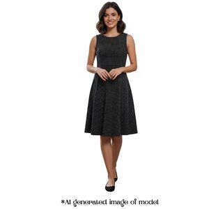 Merona Black & White Polka Dot Sleeveless Fit & Flare Dress, Size XS